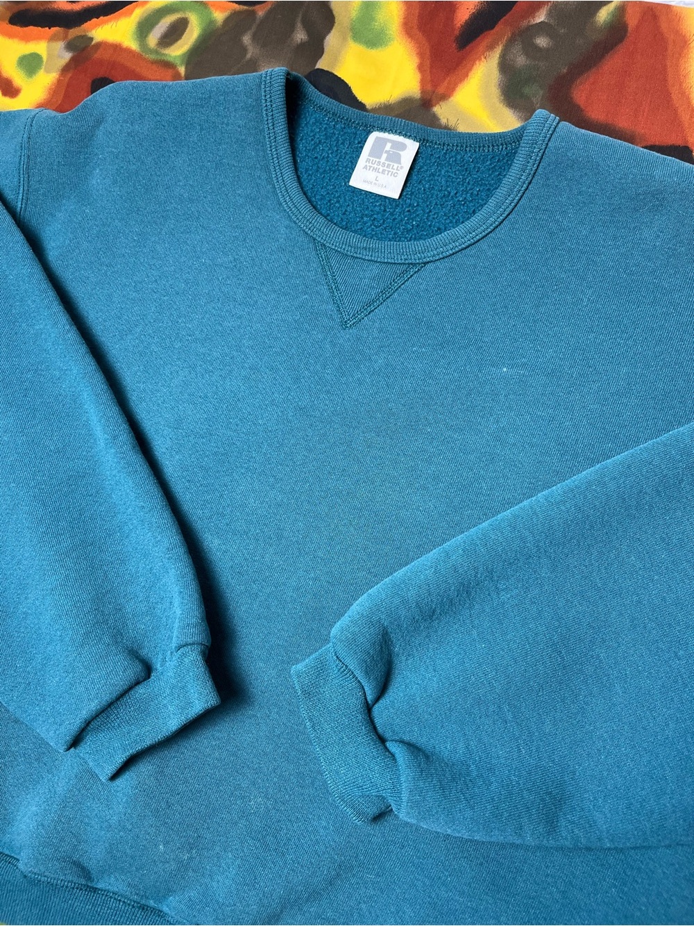 VTG TEAL RUSSELL ATHLETIC SWEATSHIRT
